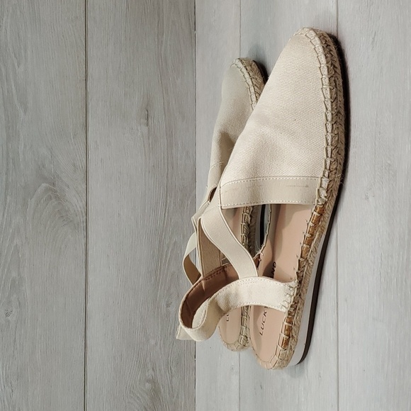 Lucky Brand Womens Rifka Canvas Espadrille Loafer Slip on shoes sz 9M - Picture 2 of 13
